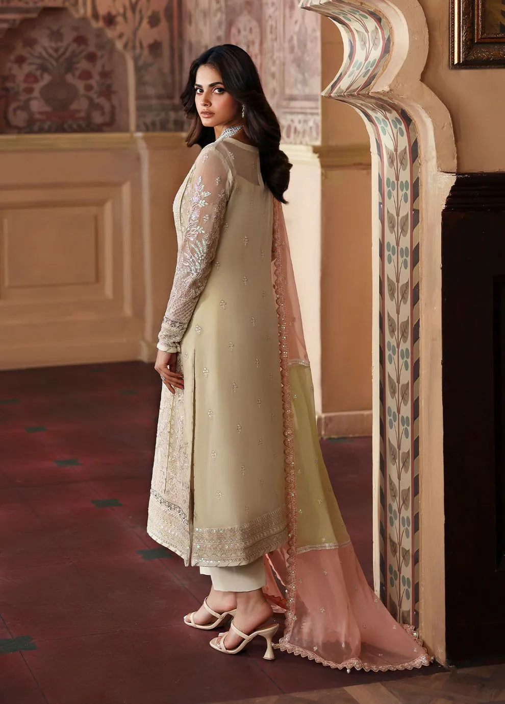 GULAAL EVAYNA EMBROIDERED CHIFFON FAREYAH D-29
