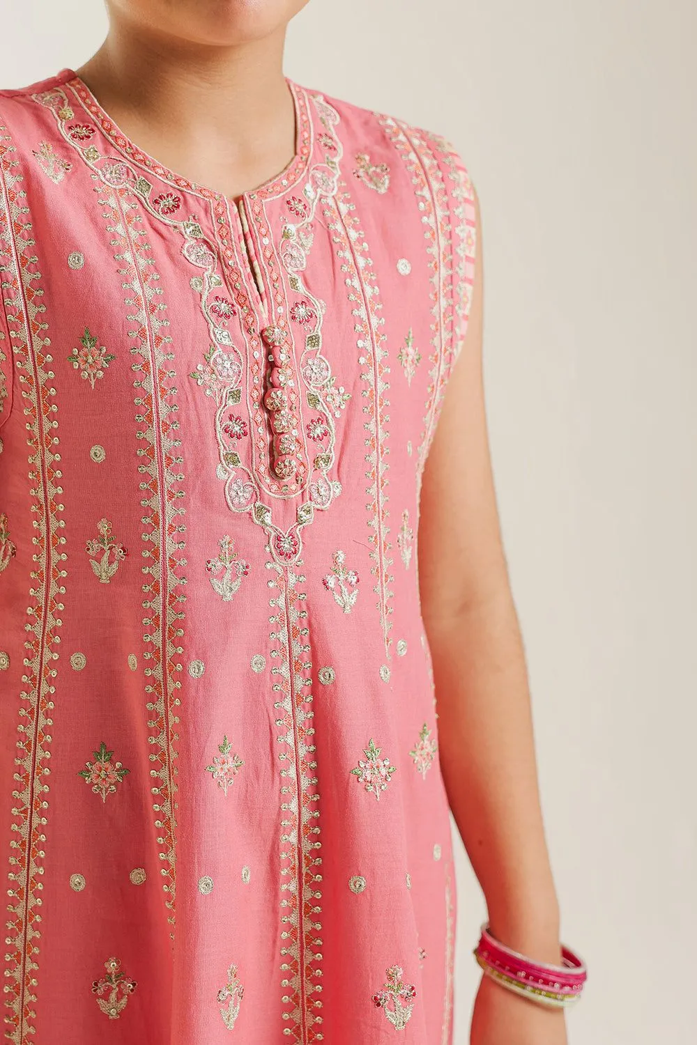 ETHNC KIDS EMBROIDERED PISHWAS