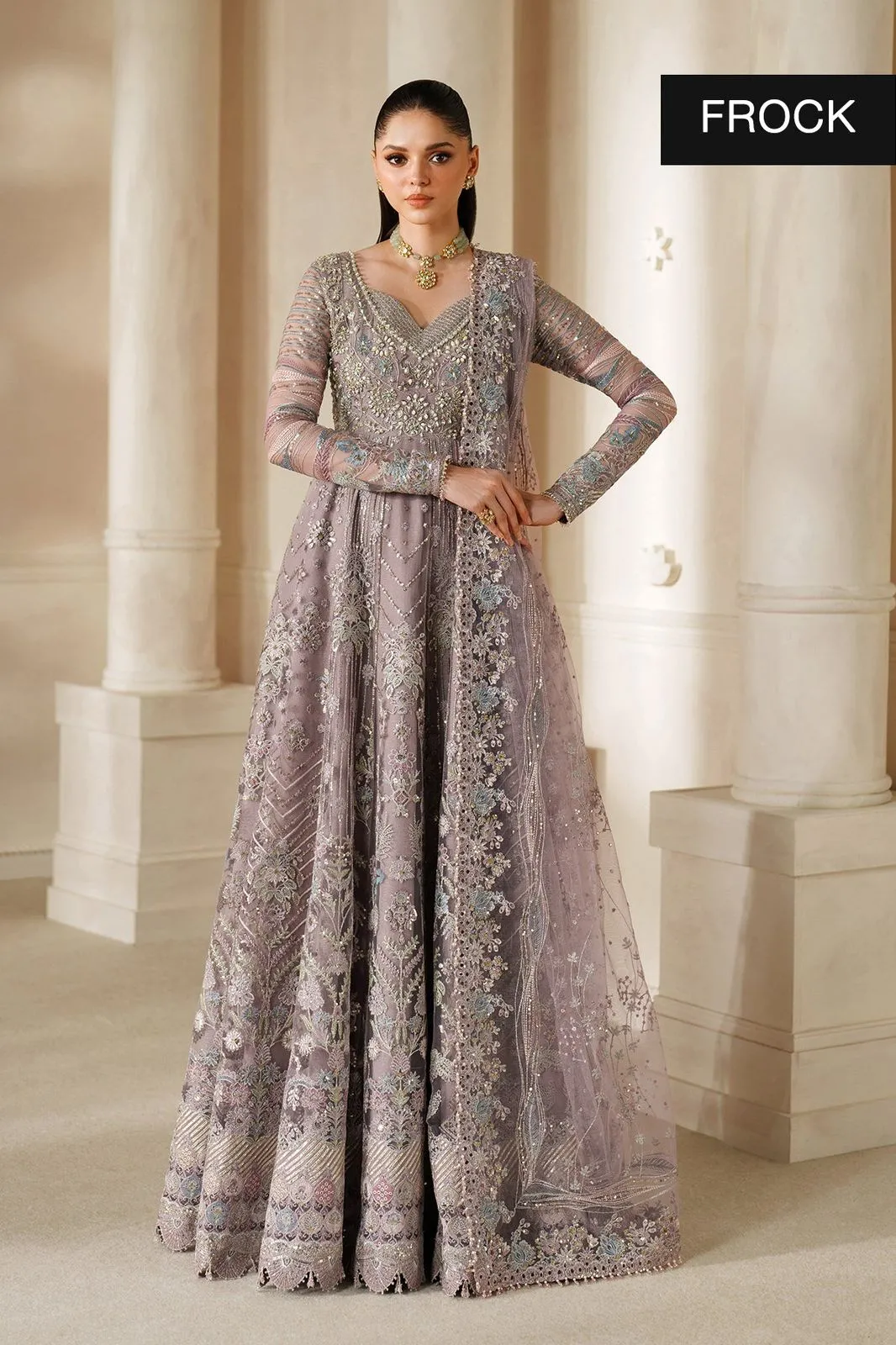 BAROQUE STITCHED EMBROIDERED NET CH14-04