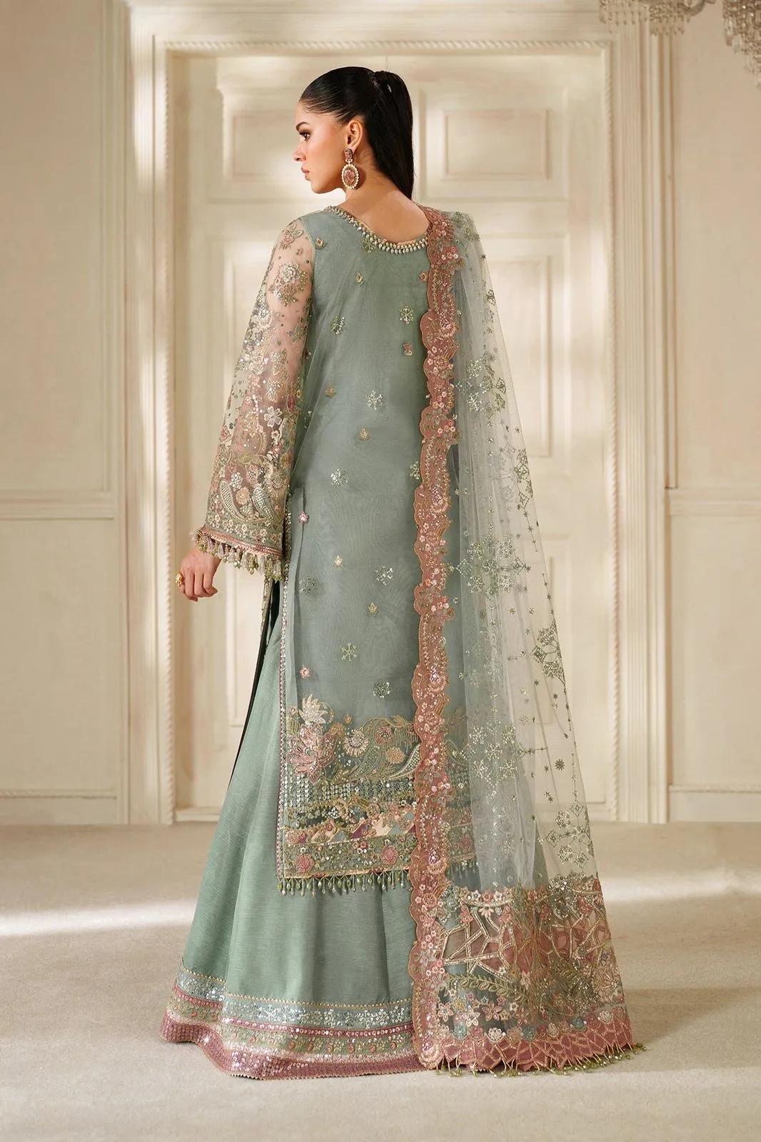 BAROQUE STITCHED EMBROIDERED NET CH14-06