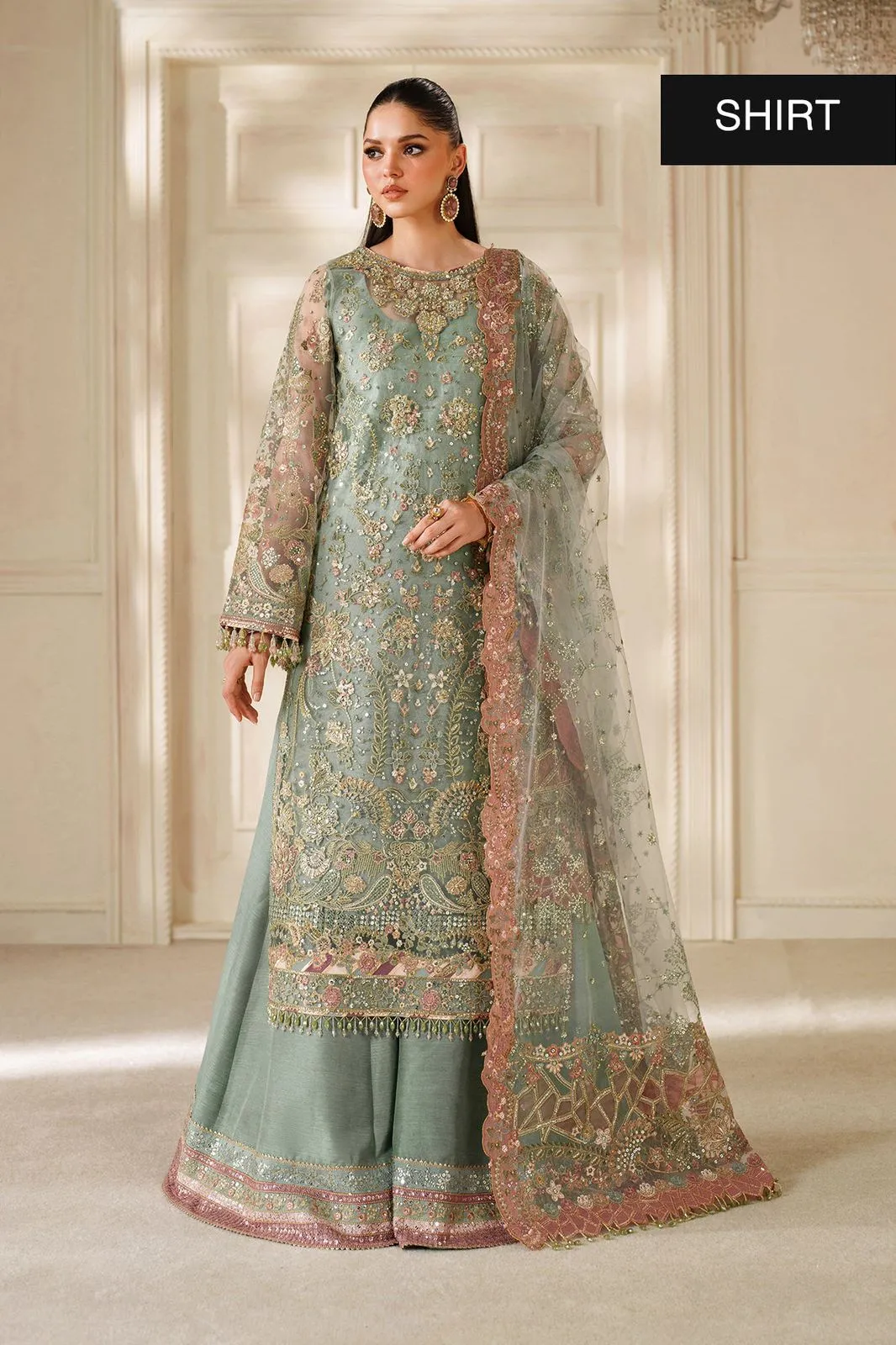 BAROQUE STITCHED EMBROIDERED NET CH14-06