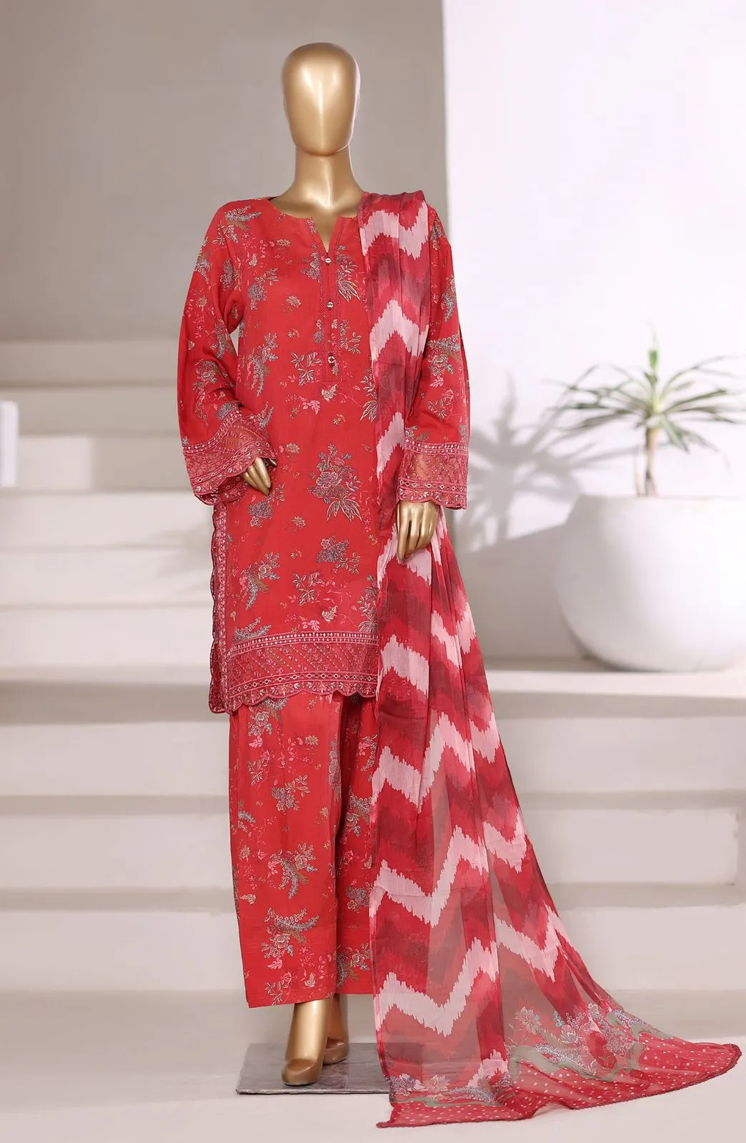SADABAHAR 3PCS  D-03 - SBD25VFR - Red