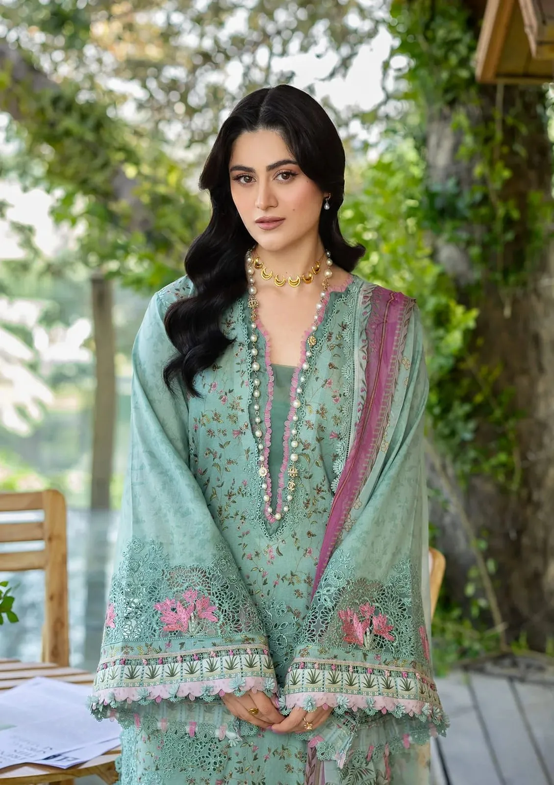 ELAF CHICKENKARI PRINT -26