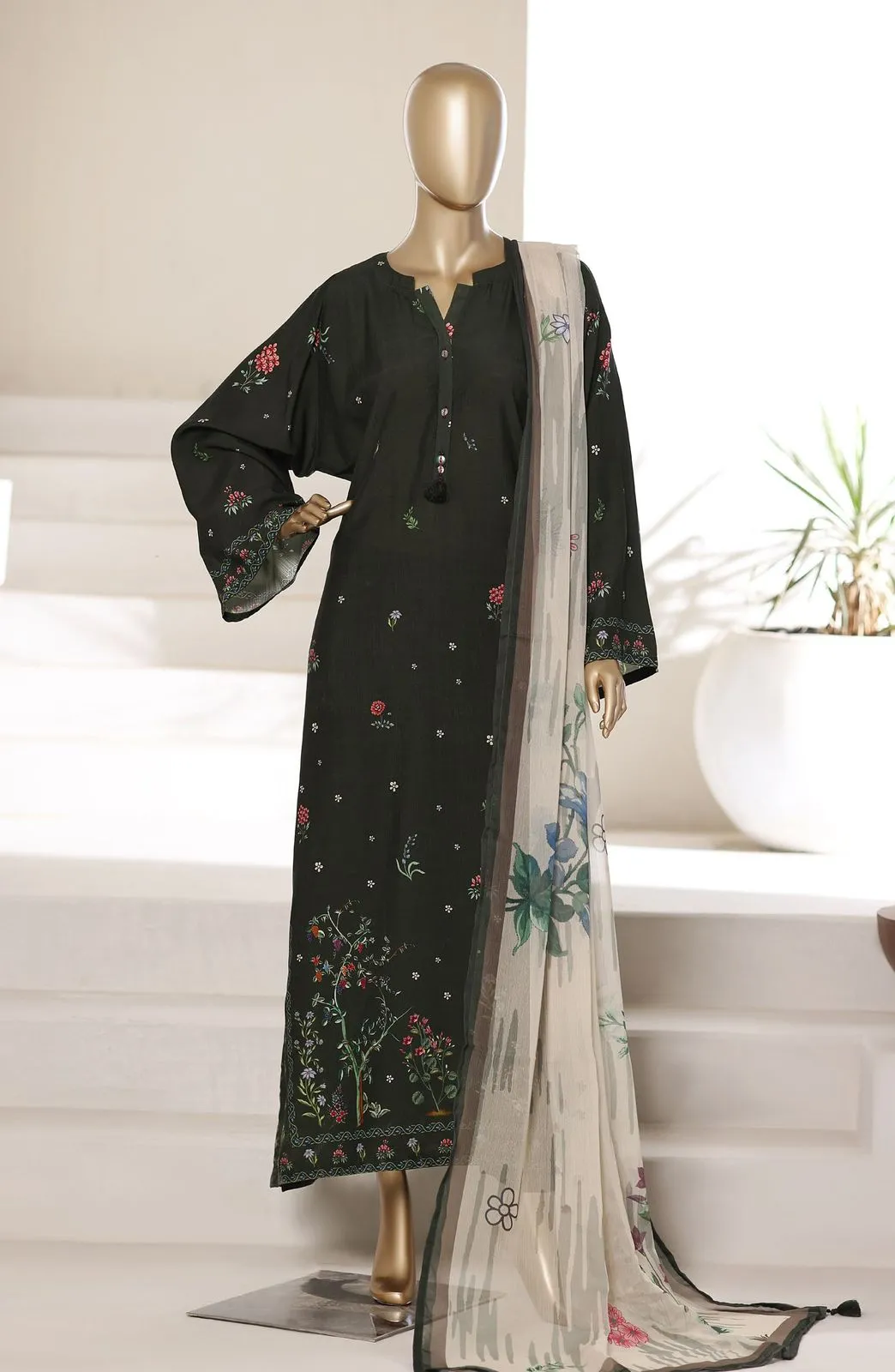 Sadabahar Printed Stitched Kaftaan