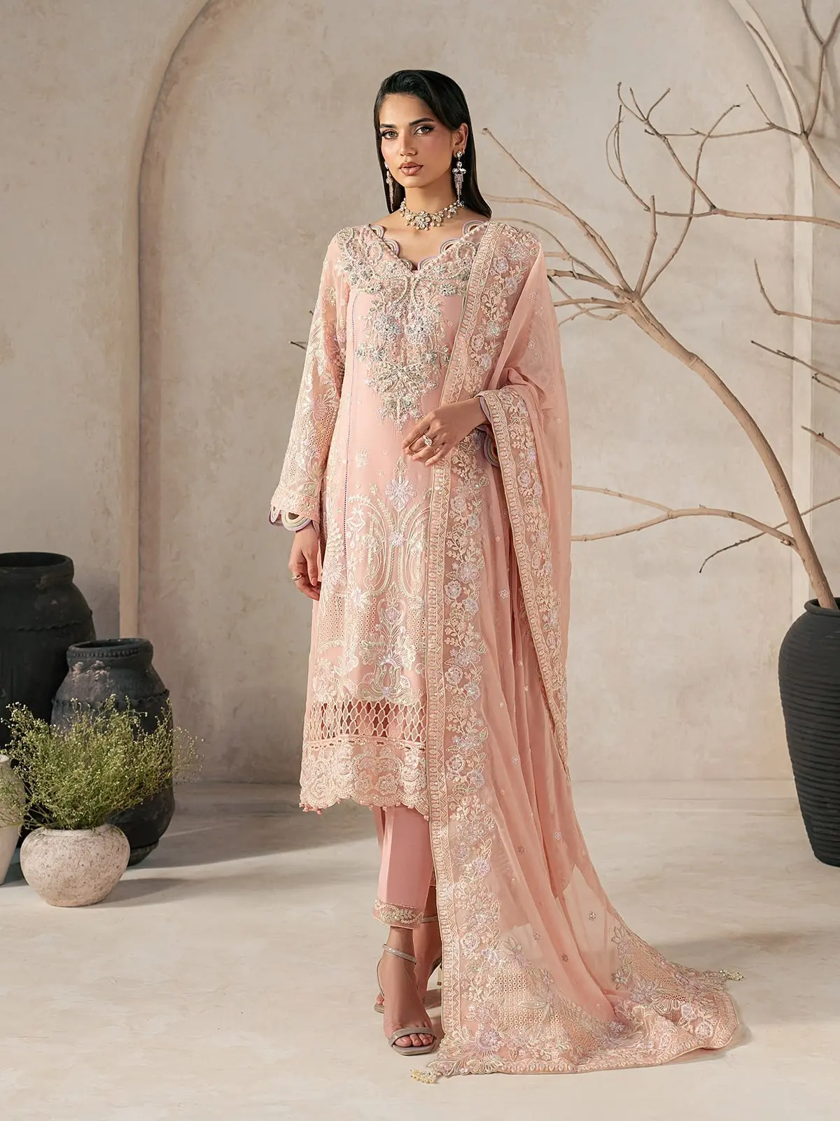 GULAAL Embroidered Chiffon
