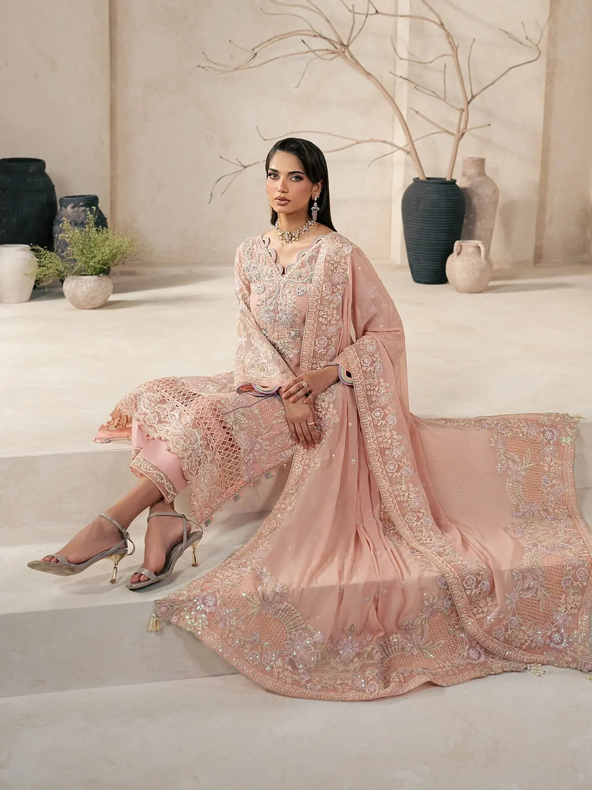 GULAAL Embroidered Chiffon