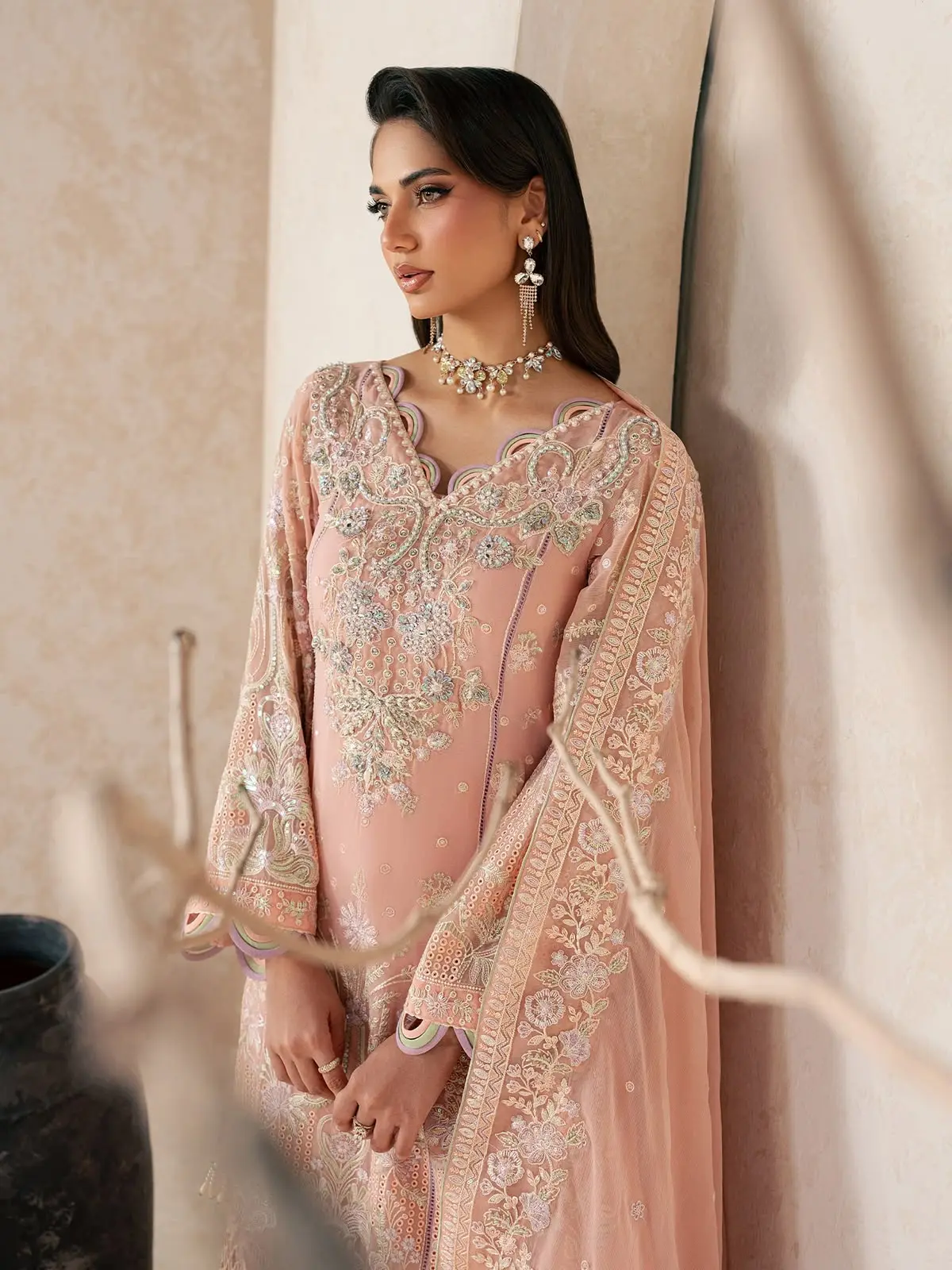 GULAAL Embroidered Chiffon