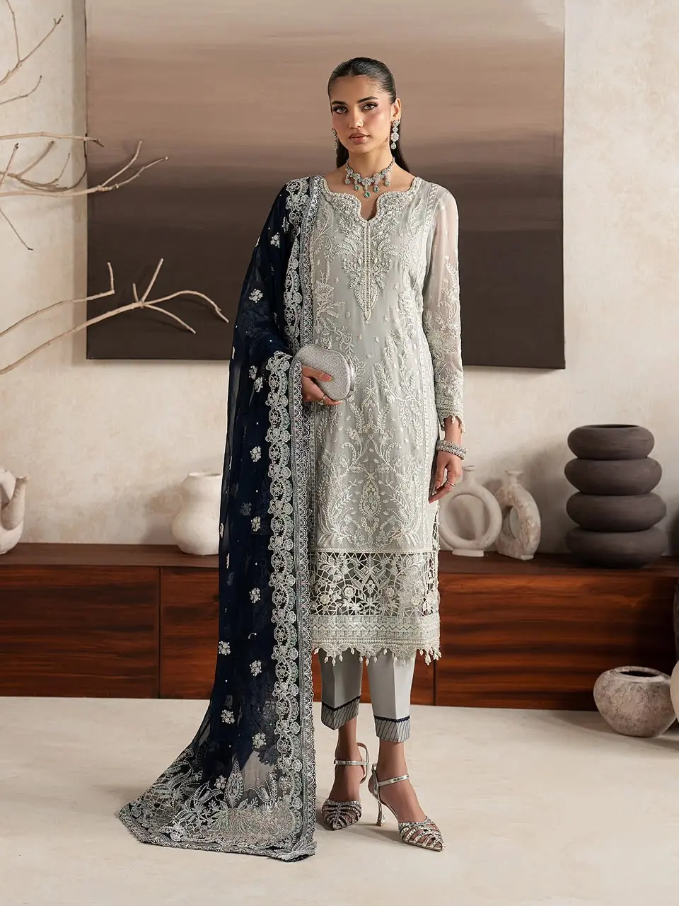 GULAAL Embroidered Chiffon